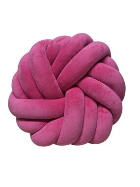 Decorative Tubular Knot Throw Pillow. Pink Bubble Gum, Barbie